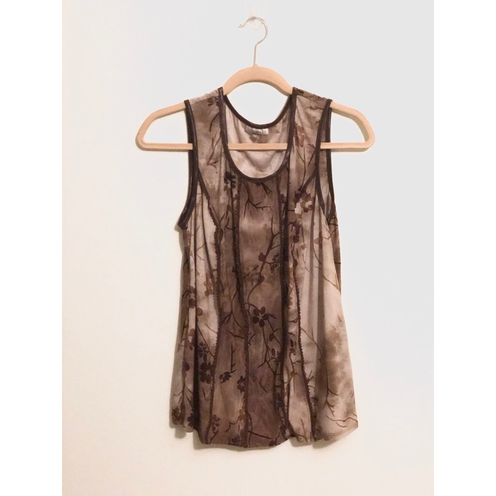 Brown Sleeveless Top